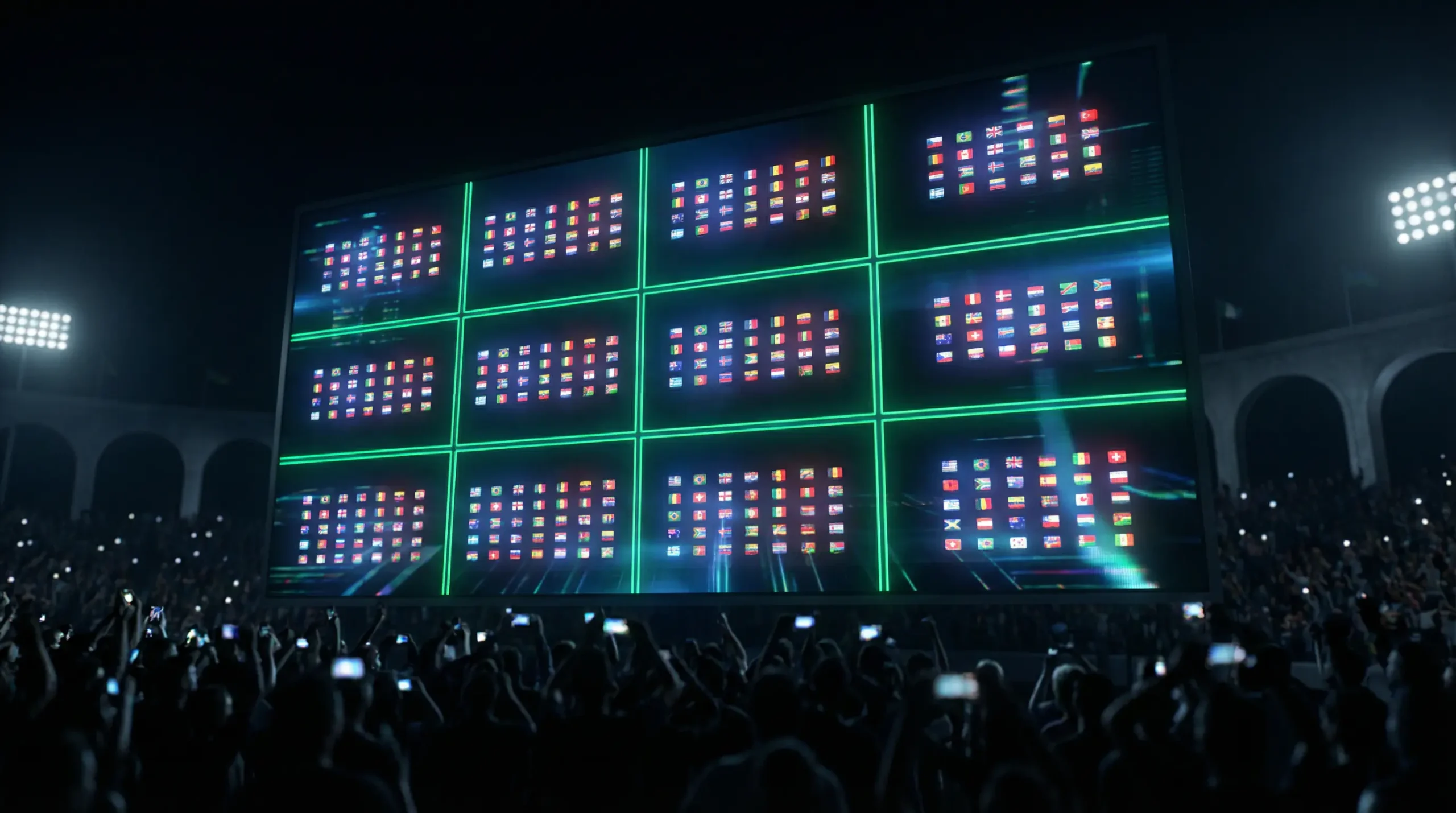 Übersicht der 12 WM 2026 Gruppen mit Flaggen aller Teilnehmerländer