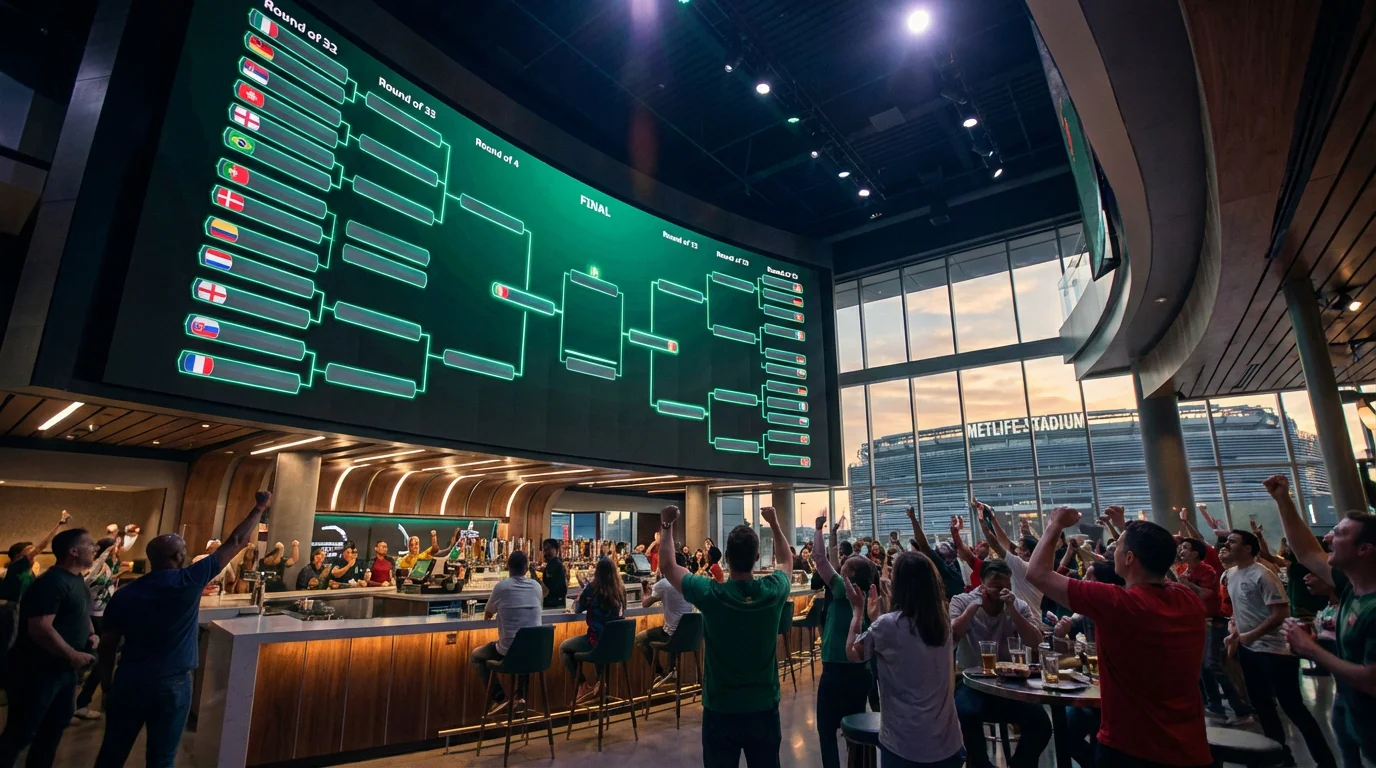 Prognostizierter Turnierbaum der WM 2026 mit möglichen K.O.-Paarungen